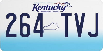 KY license plate 264TVJ