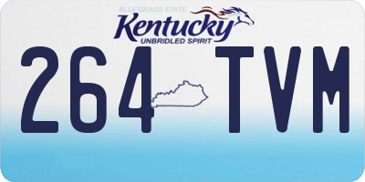KY license plate 264TVM
