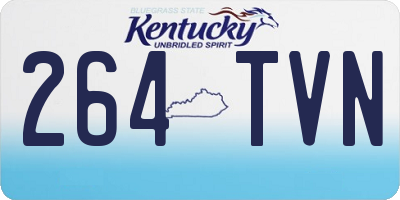 KY license plate 264TVN
