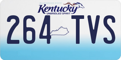 KY license plate 264TVS