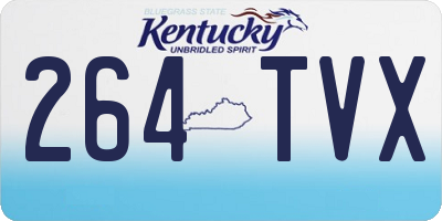 KY license plate 264TVX