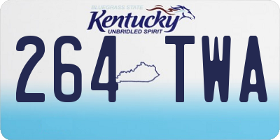 KY license plate 264TWA