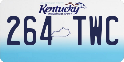 KY license plate 264TWC