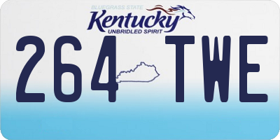 KY license plate 264TWE