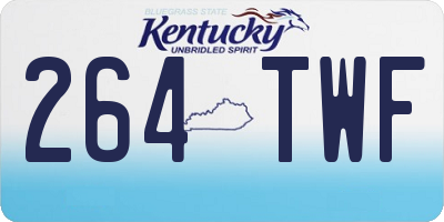 KY license plate 264TWF
