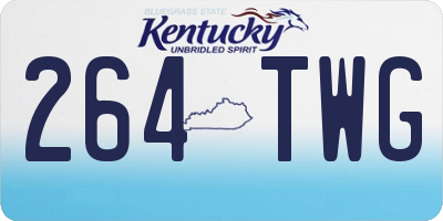 KY license plate 264TWG