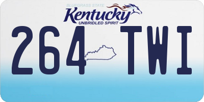KY license plate 264TWI