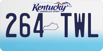 KY license plate 264TWL