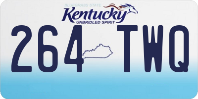 KY license plate 264TWQ
