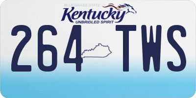 KY license plate 264TWS