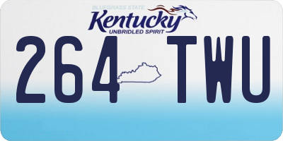 KY license plate 264TWU