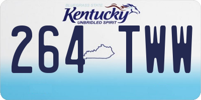 KY license plate 264TWW