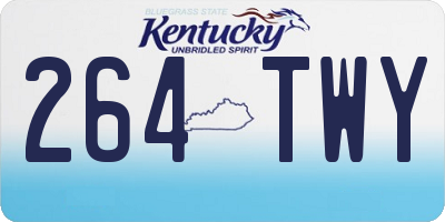 KY license plate 264TWY