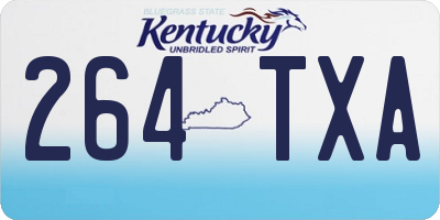 KY license plate 264TXA
