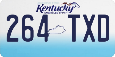 KY license plate 264TXD