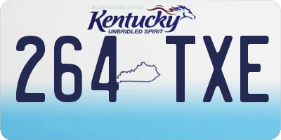 KY license plate 264TXE