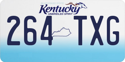 KY license plate 264TXG