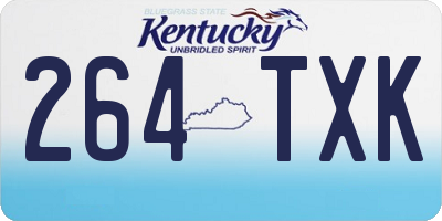 KY license plate 264TXK