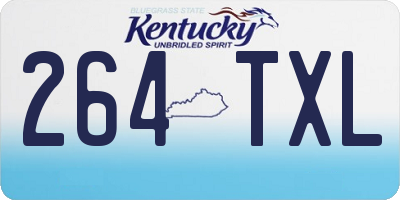 KY license plate 264TXL