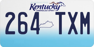 KY license plate 264TXM