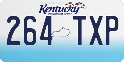 KY license plate 264TXP
