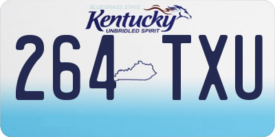 KY license plate 264TXU