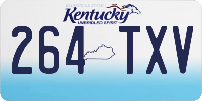 KY license plate 264TXV