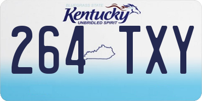 KY license plate 264TXY