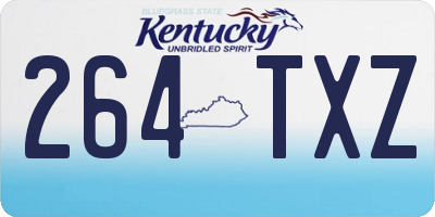 KY license plate 264TXZ