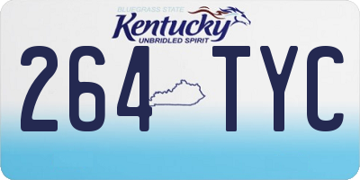 KY license plate 264TYC