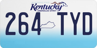 KY license plate 264TYD