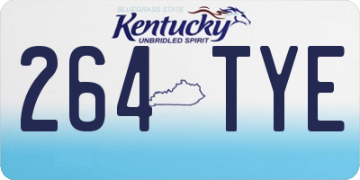 KY license plate 264TYE