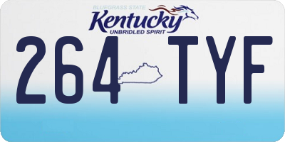KY license plate 264TYF