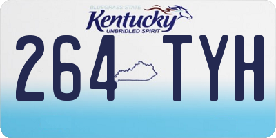 KY license plate 264TYH