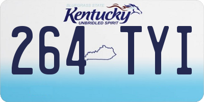 KY license plate 264TYI