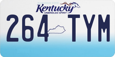 KY license plate 264TYM