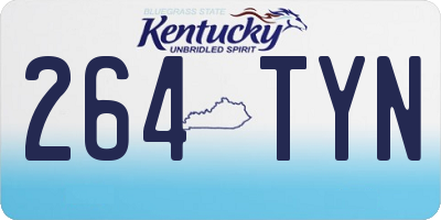KY license plate 264TYN