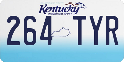 KY license plate 264TYR