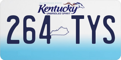 KY license plate 264TYS