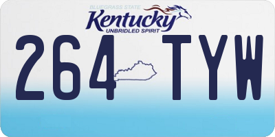KY license plate 264TYW