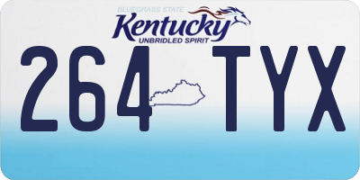 KY license plate 264TYX