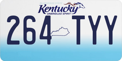 KY license plate 264TYY