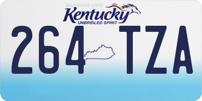 KY license plate 264TZA