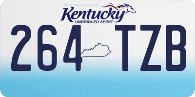 KY license plate 264TZB