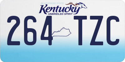 KY license plate 264TZC