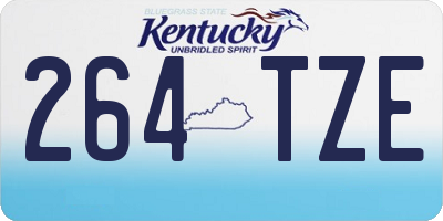 KY license plate 264TZE