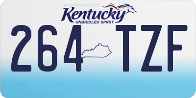 KY license plate 264TZF