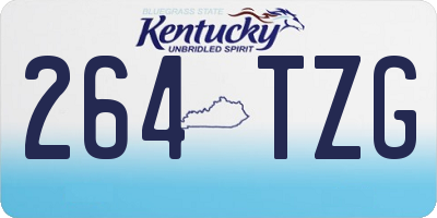 KY license plate 264TZG