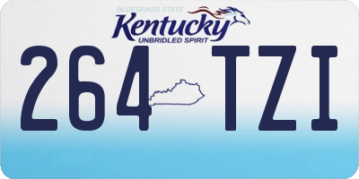 KY license plate 264TZI