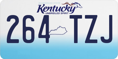 KY license plate 264TZJ